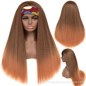 Synthetic Blonde Wigs Straight Bob Wigs for Women Middle Part Nature Black Red Brown Daily Use Hairs
